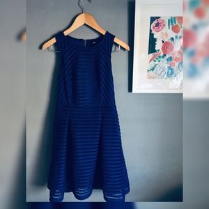 Royal blue lace lined dress